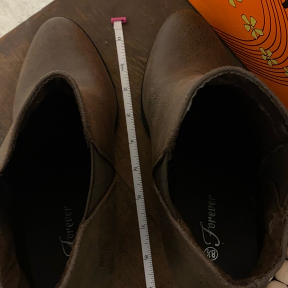 Forever High Heel Ankle Boots Brown, Size 9, new with box - Picture 8 of 12